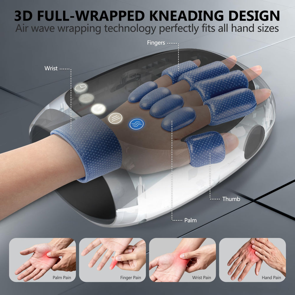F FIWENE hand massager massages wrist and palm to ease daily fatigue