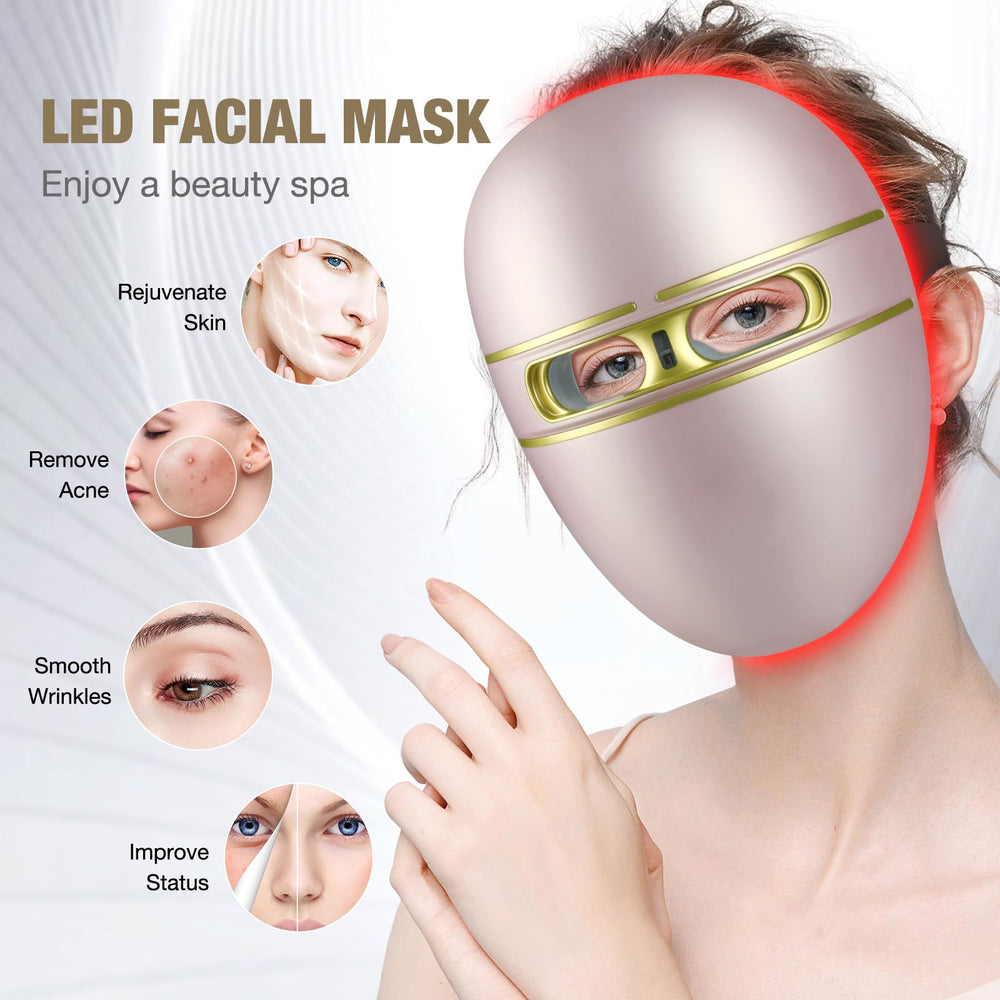 F FIWENE red light therapy on the face to improve texture