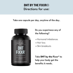 Fixxr DHT Support packaging design emphasizes USA-made clean formula and quality.