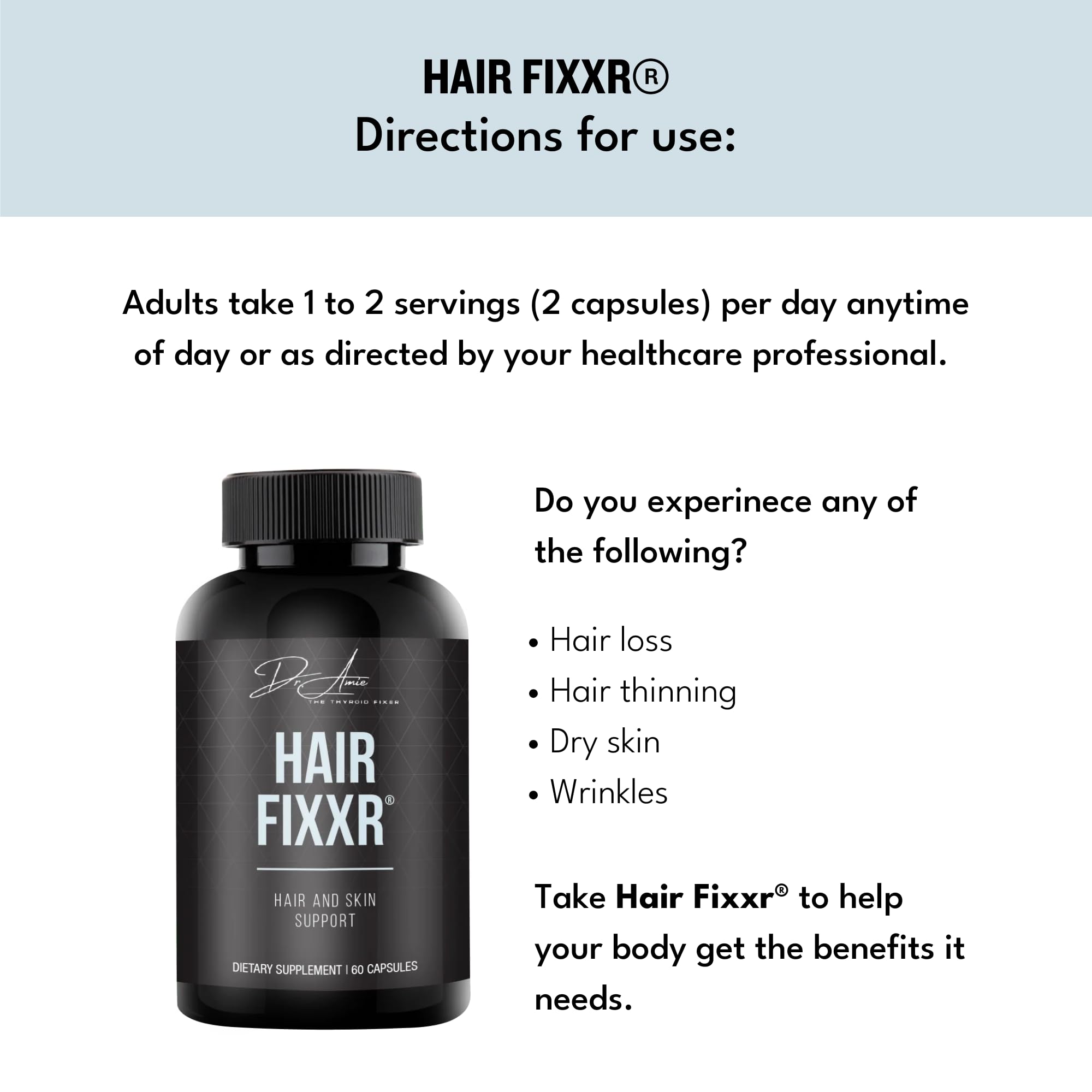 Fixxr Hair packaging highlights USA-made quality and safe manufacturing.
