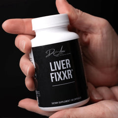 Fixxr Liver non-GMO ingredients close-up reinforces clean ingredient choices.