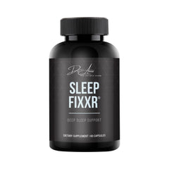 Fixxr Sleep Support melatonin bottle for a calming nightly routine.