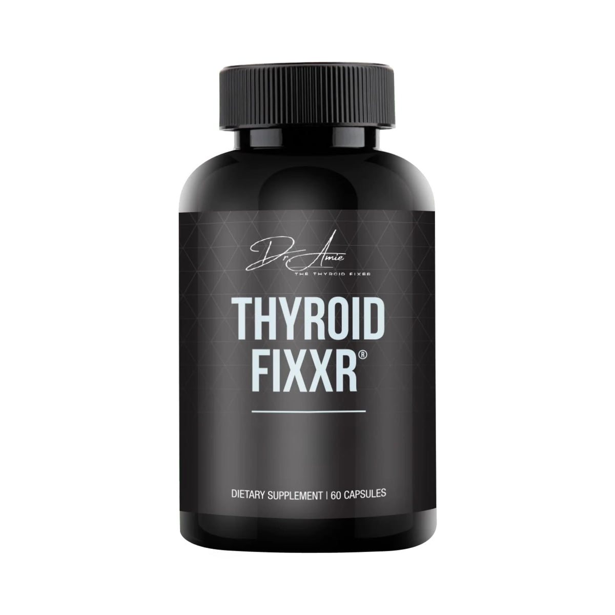 Fixxr Thyroid Support bottle front promotes balanced energy and wellness.