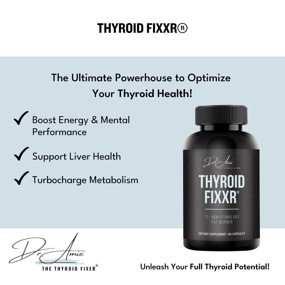 Fixxr Thyroid Support label detail highlights non-GMO and USA-made quality.