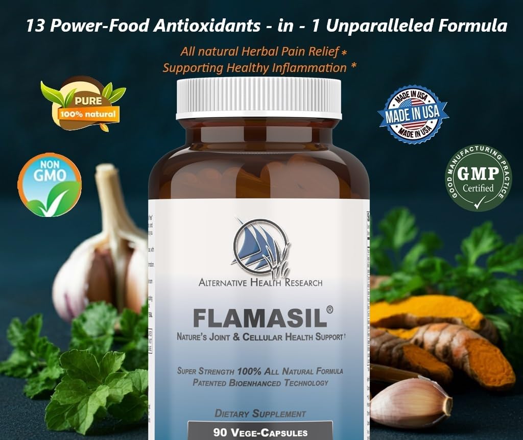 Flamasil probiotic matrix image hints improved absorption and gut-friendly delivery.