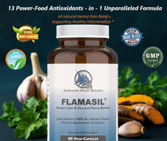 Flamasil probiotic matrix image hints improved absorption and gut-friendly delivery.