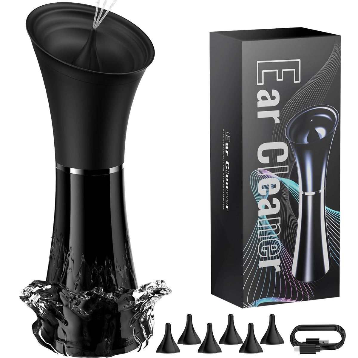 FlaoAito ear cleaner IPX7 waterproof design for safe use in damp environments.