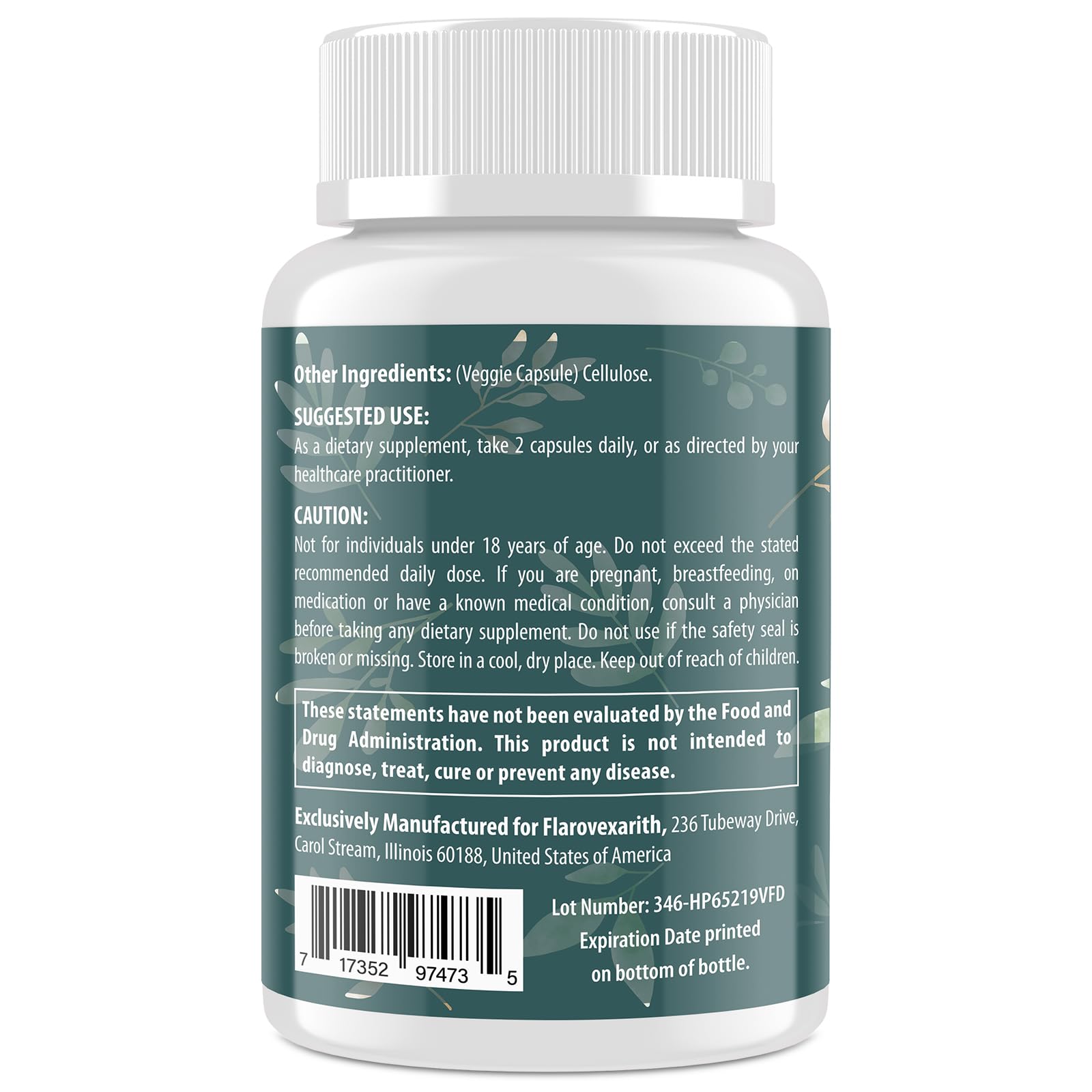 Close-up of Flarovexarith chlorophyll capsules highlighting vegan freshness