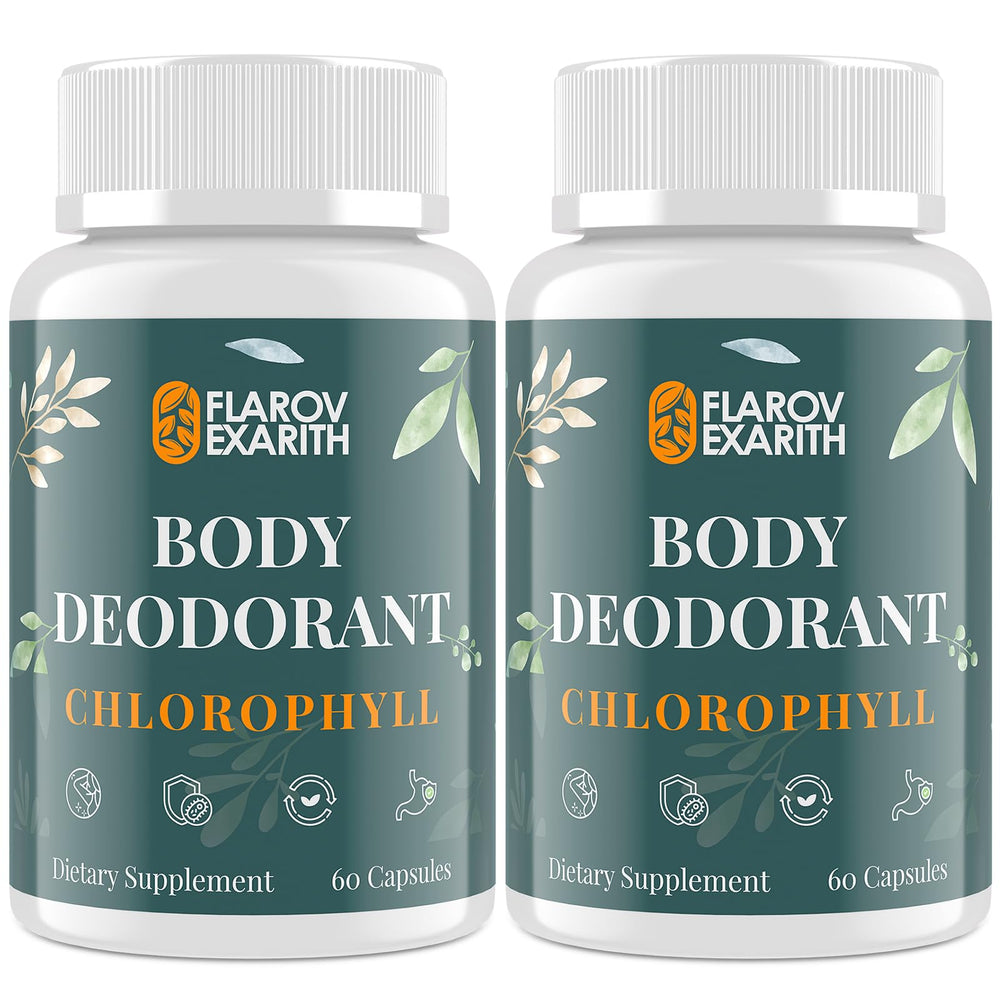 Flarovexarith bottle of chlorophyll capsules for daily freshness from within