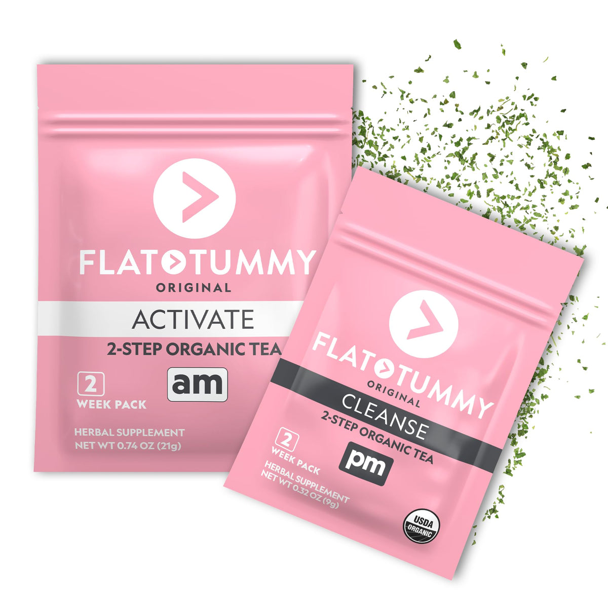 Flat Tummy Detox Tea Step 1 activation in a mug for morning energy