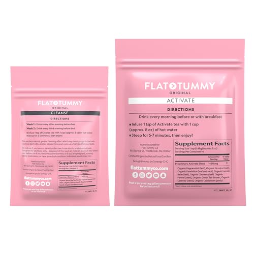 Flat Tummy Detox Tea Step 2 cleansing brew in cup for bloating support
