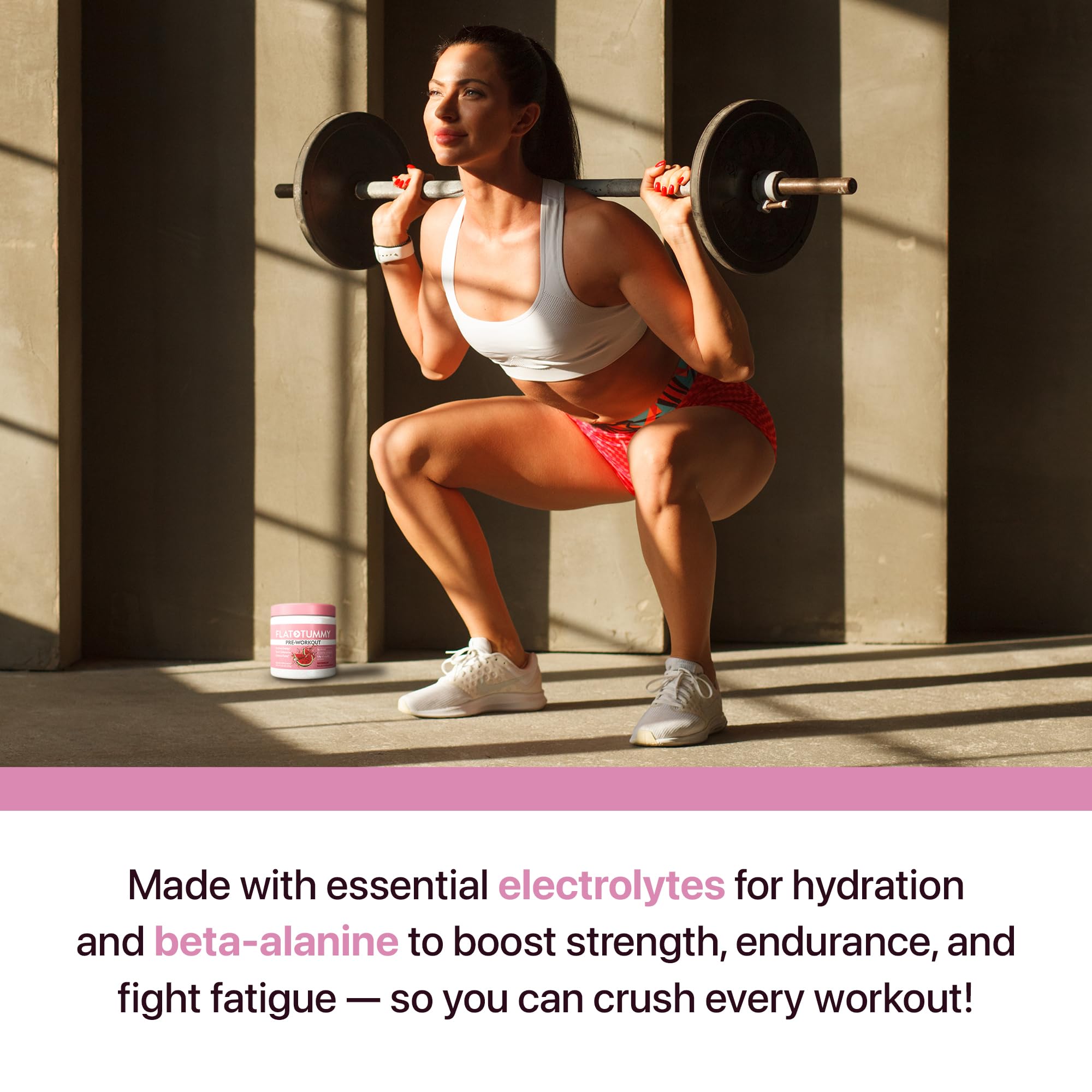 Flat Tummy Pre Workout Fruit Punch Tub presents a tasty flavor option for training.
