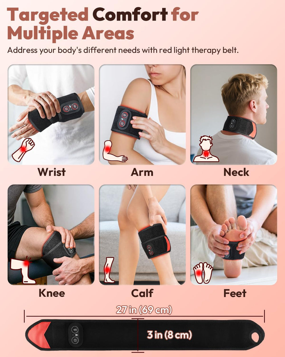 FLAZECON Wrist Wrap ergonomic fit, thumb hole for secure placement