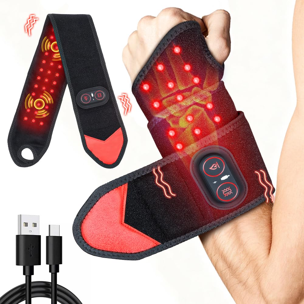 FLAZECON Wrist Wrap front view, portable infrared therapy for wrist comfort