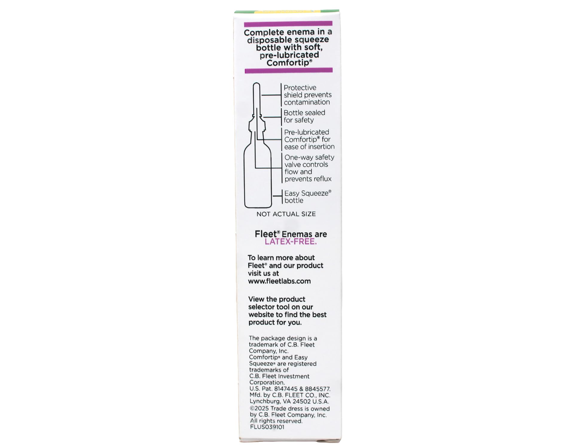 Fleet Bisacodyl Enema instruction card with quick usage steps