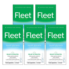 Fleet Liquid Glycerin Suppositories pack displayed for quick relief
