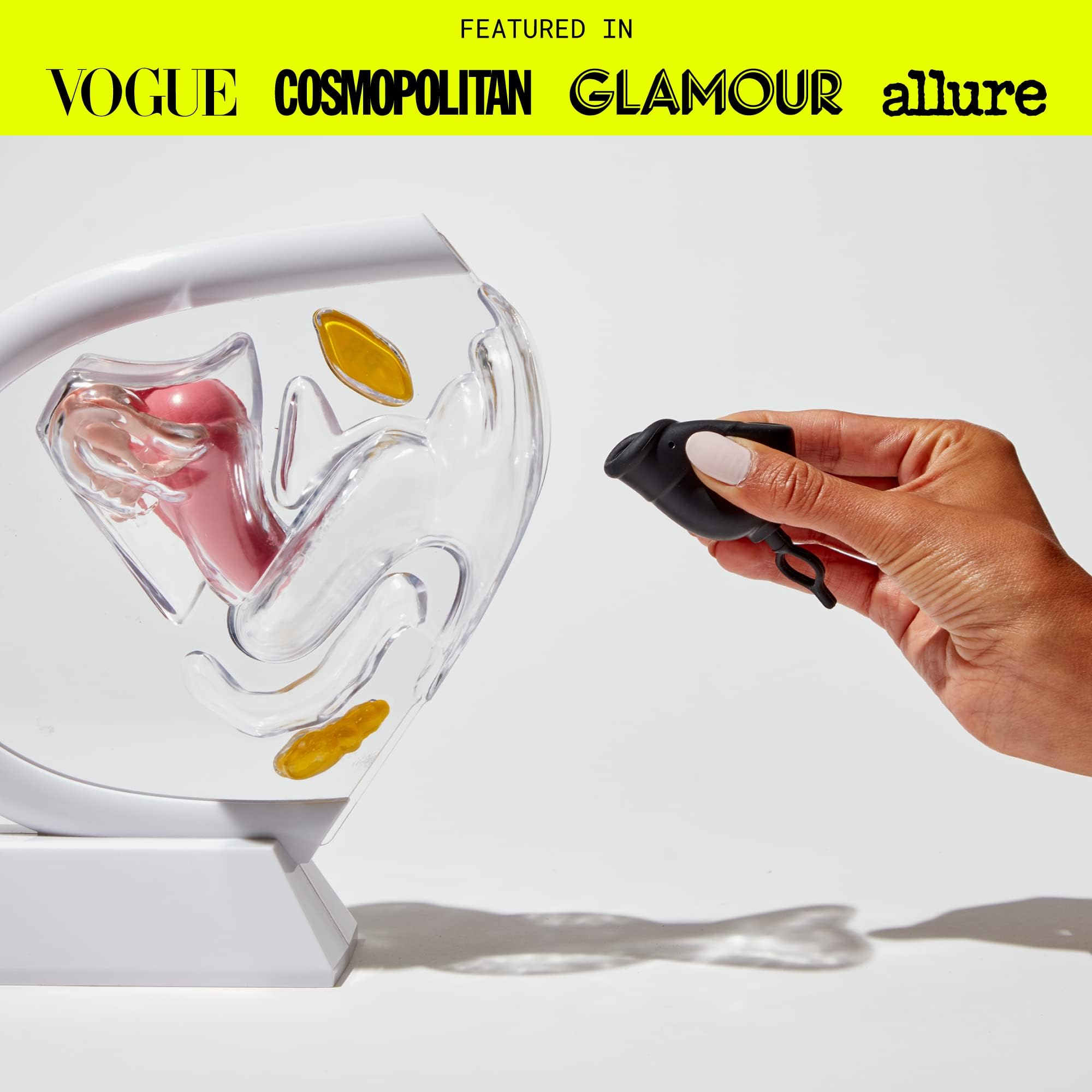 Flex Cup body-safe silicone close-up emphasizes comfort and safety.