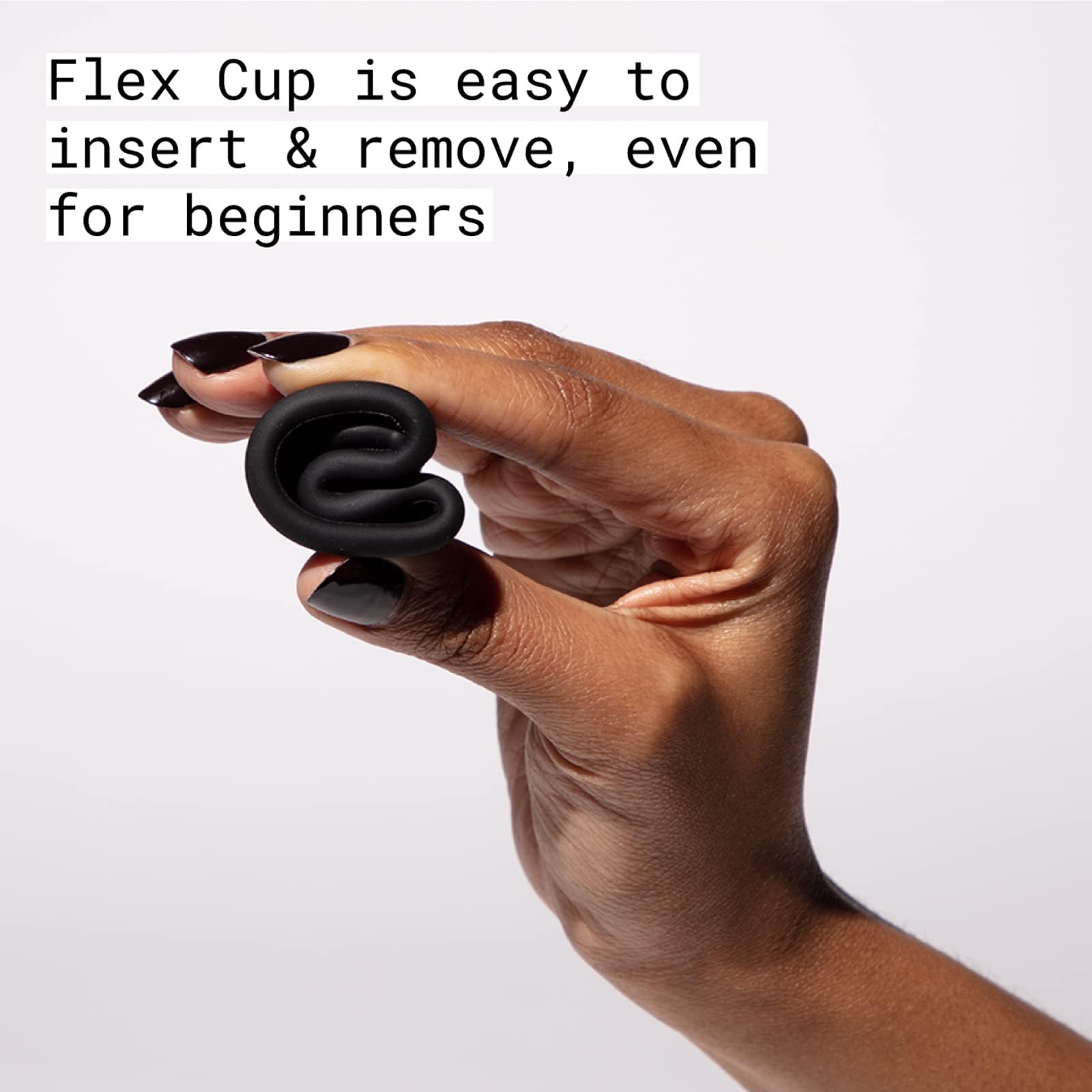 Flex Cup capacity equals three super tampons for extended wear.