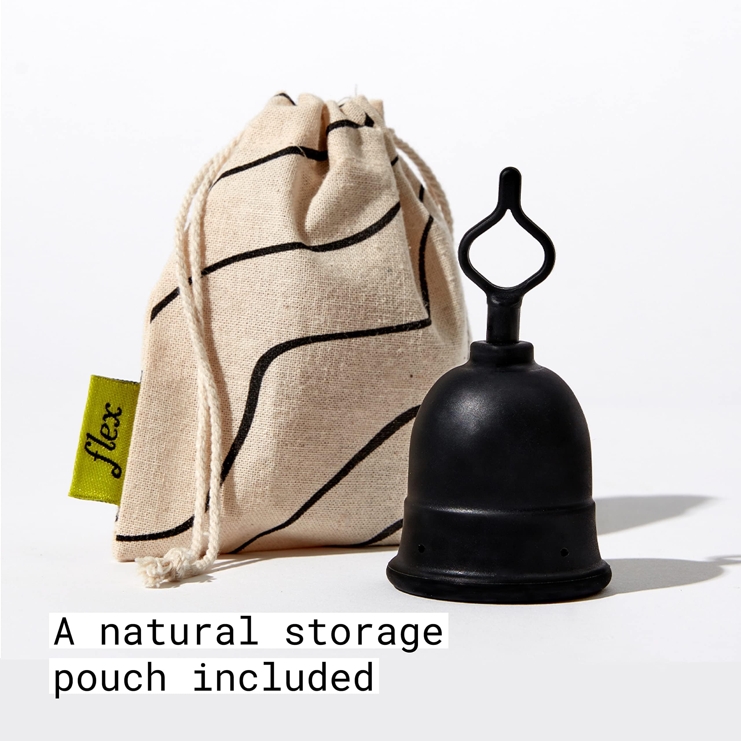 Flex Cup is reusable for years, reducing waste.