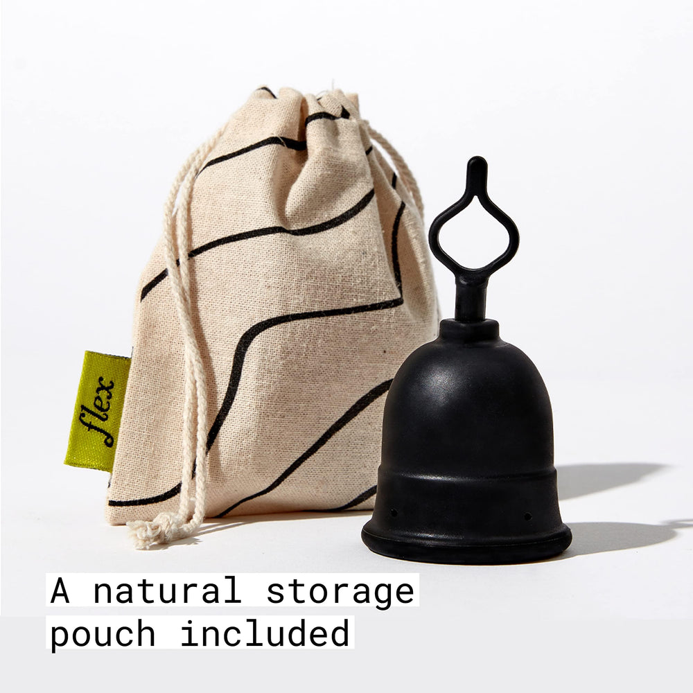 Flex Cup is reusable for years, reducing waste.