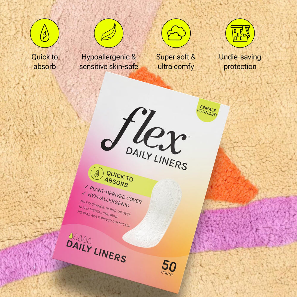Flex Daily Liners long curved design hugs underwear for a secure fit