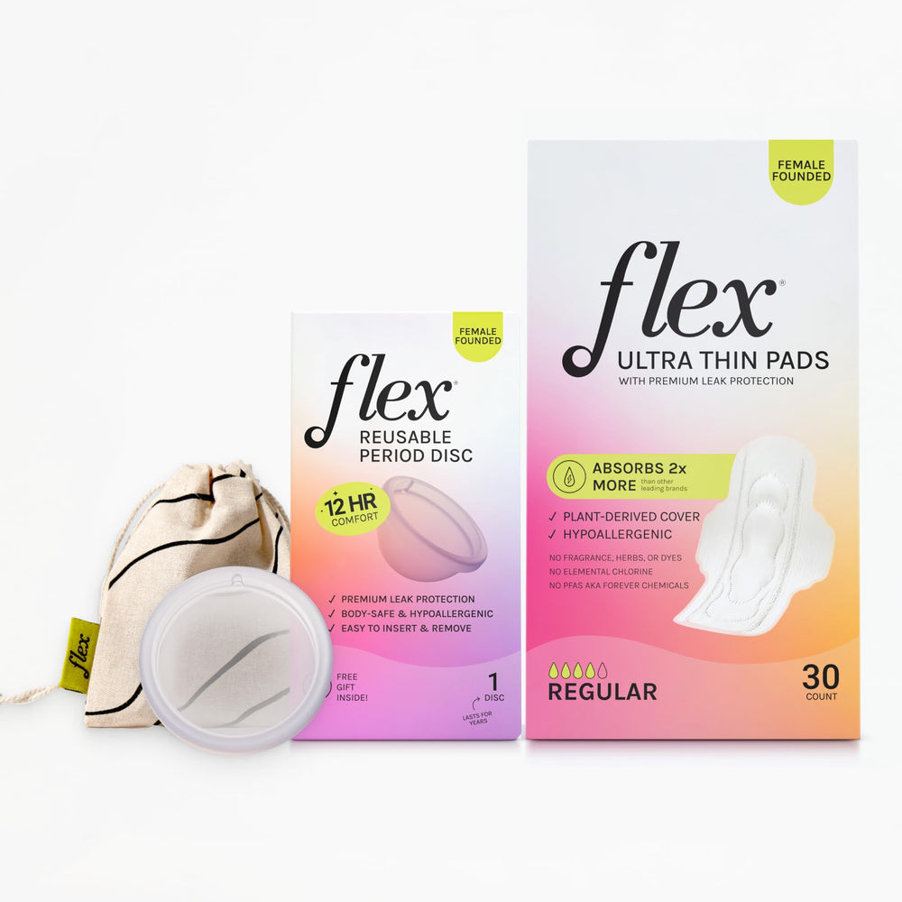 Flex Reusable Disc insertion notch guides correct placement for beginners and comfortable wear.