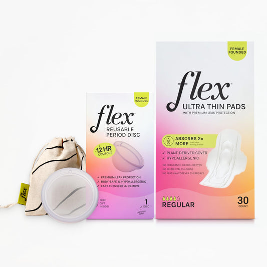 Flex Reusable Disc insertion notch guides correct placement for beginners and comfortable wear.