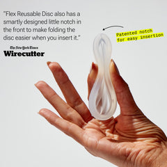 Flex Reusable Disc rim seals odor and prevents leaks during daily activities.