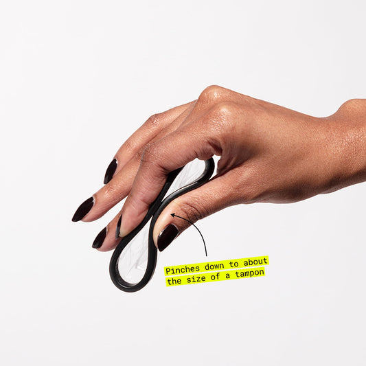 Flex Ultra Thin Pads show leak protection channels for confident wear.