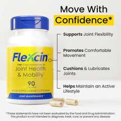 Knee health emphasis from Flexcin for active lifestyles.