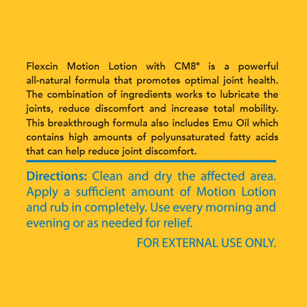 Flexcin Motion Lotion application during post-workout routine