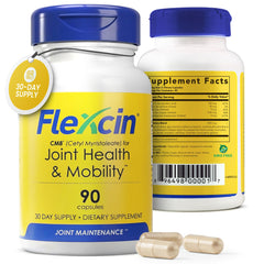 Peppermint Leaf and Bromelain components visible in the Flexcin blend.