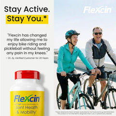 Flexcin peppermint leaf image suggests soothing, natural care