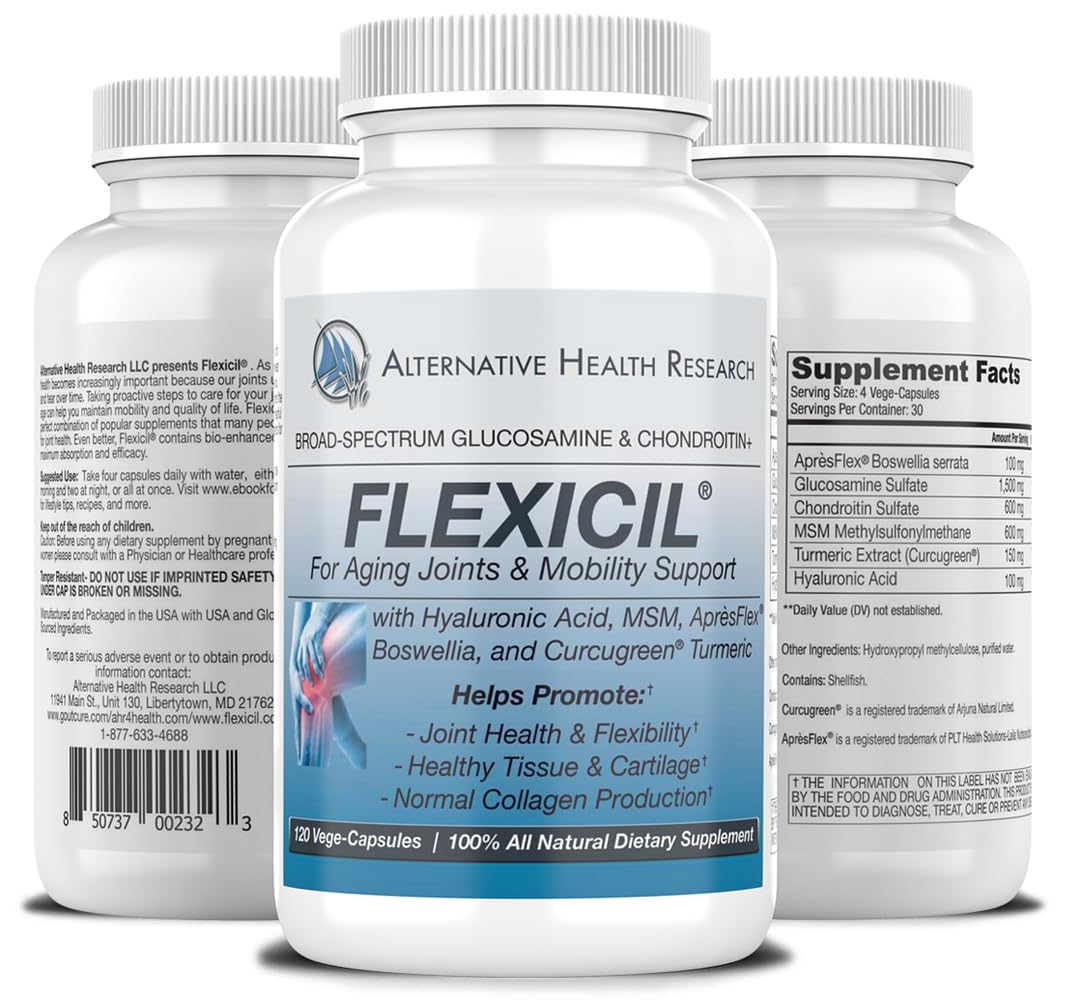 Flexicil capsules close-up highlighting vegetarian design for daily use and support.