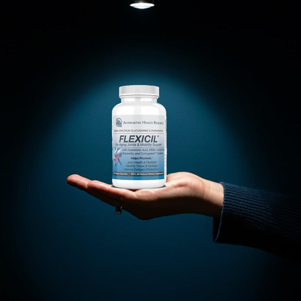Flexicil vegetarian capsules emphasize plant-based convenience for active lifestyles.