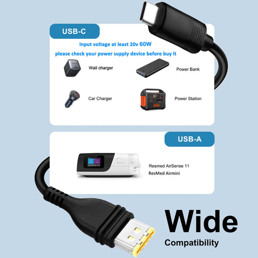 FLGAN 20V PD USB-C Power Supply connects to AirSense 11 during setup