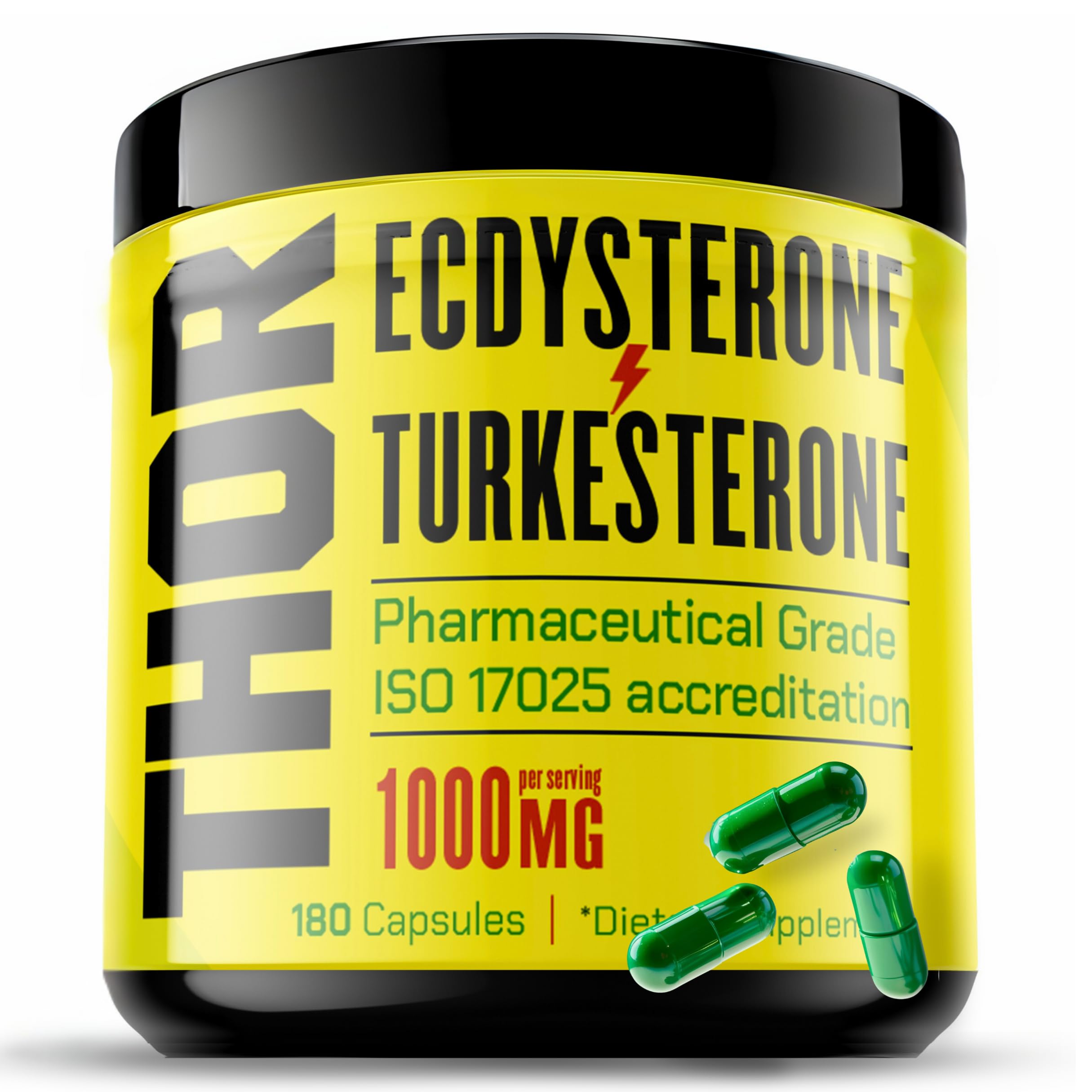Flight Armour Turkesterone Ecdysterone bottle with label highlighting 1000mg per serving for training support
