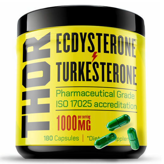 Flight Armour Turkesterone Ecdysterone bottle with label highlighting 1000mg per serving for training support