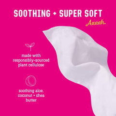 FLO Get Fresh Wipes with aloe vera, coconut, and shea butter blend.
