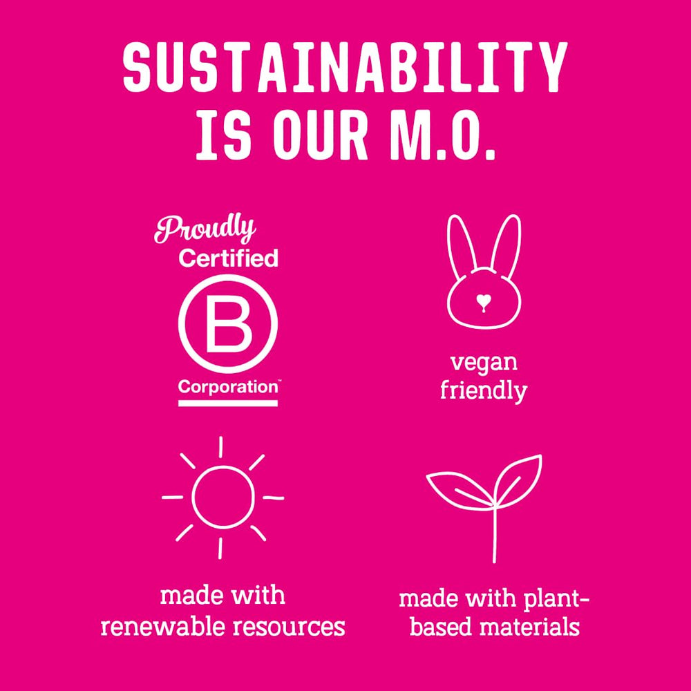 FLO Get Fresh Wipes packaging with recyclable box and compostable film.