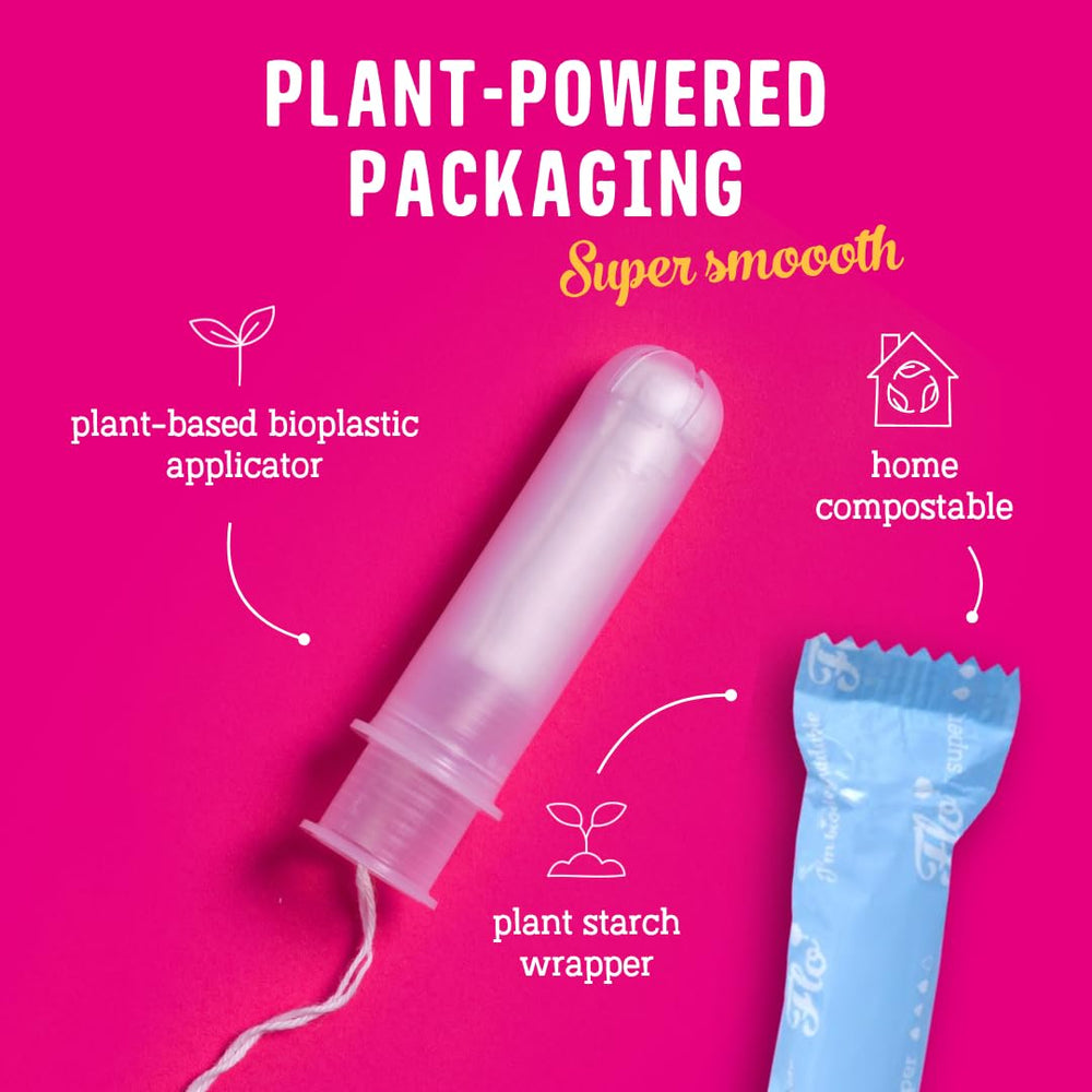 Flo tampons are pesticide-free, chlorine-free, and fragrance-free for sensitive skin