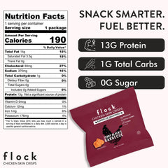 Flock Keto Chicken Skin Chips crisp close-up reveals real texture and crunch.