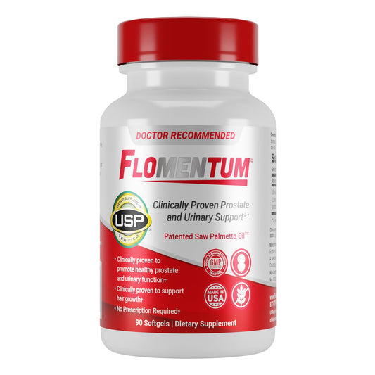 Flomentum saw palmetto softgel capsules for daily urinary support.