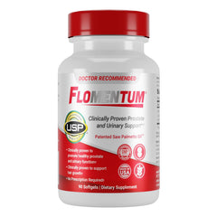 Flomentum saw palmetto softgel capsules for daily urinary support.