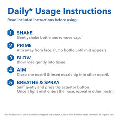 Scent-free mist delivers discreet nightly or daytime allergy relief.