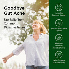 Flora Enzyme Blend label front highlighting vegan and gluten-free features.