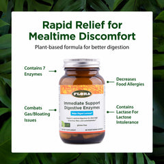 Flora Enzyme Blend label with FCC potency seal emphasizing full-spectrum enzymes