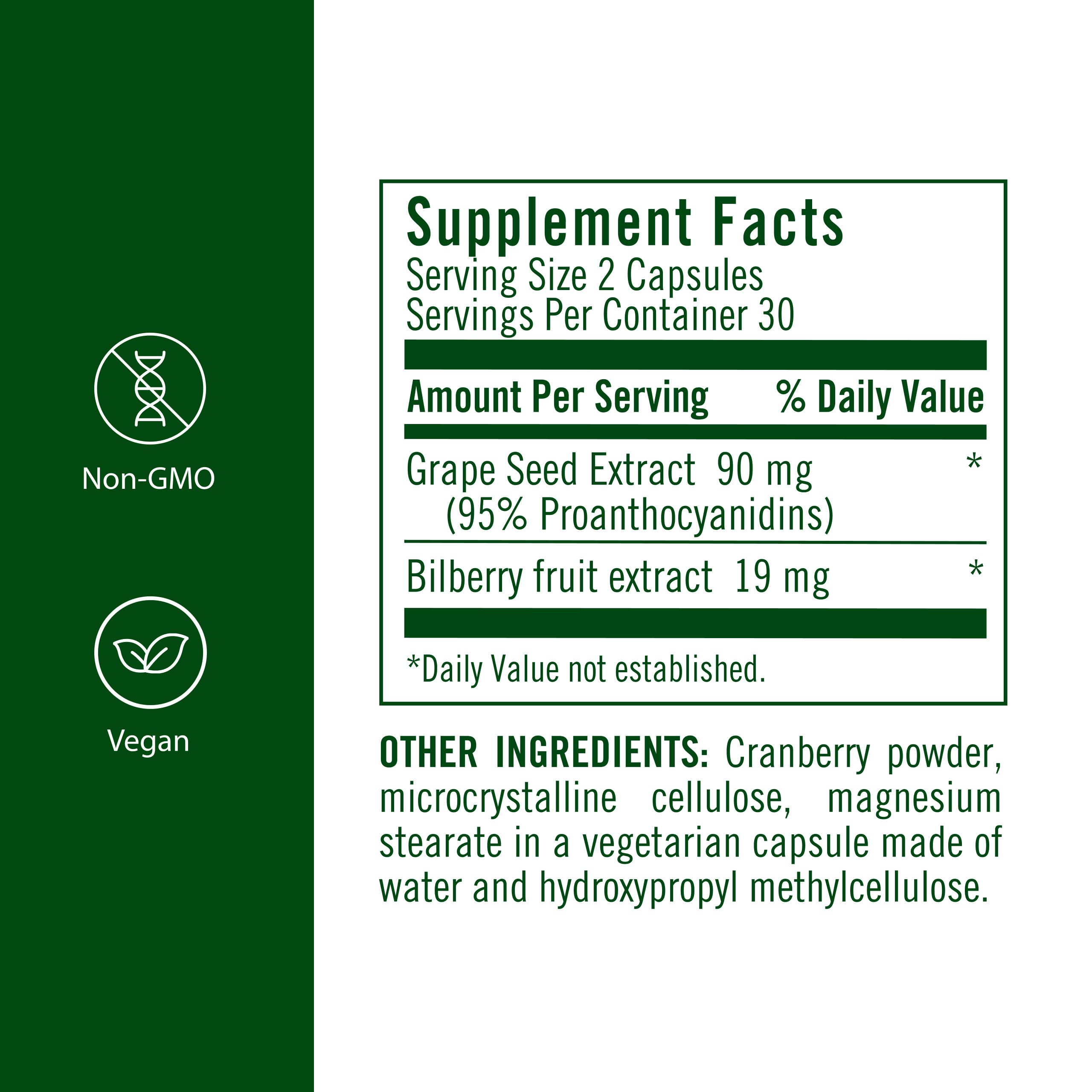 Flora Grape Seed Extract Plus capsules on white background for daily use