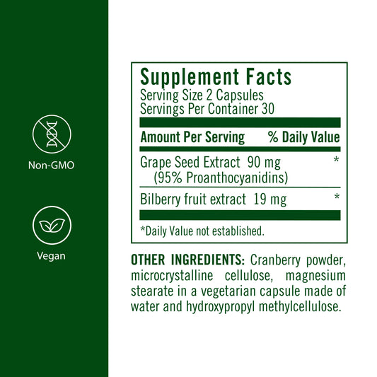 Flora Grape Seed Extract Plus capsules on white background for daily use
