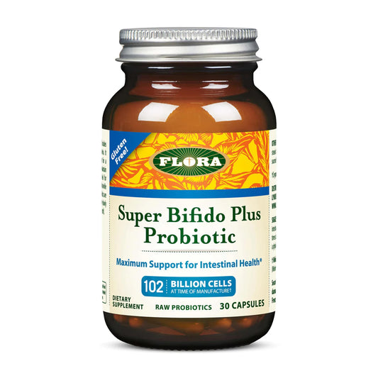 Flora Super Bifido Plus bottle cap showing a secure seal for daily gut balance